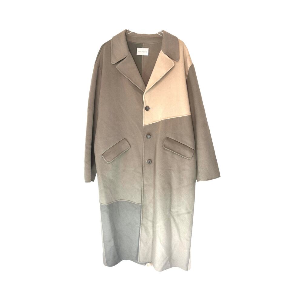 Dept. Anonym Men's Tri-Color Paneled Wool‎ Cashmere Overcoat Trench Coat Size XL - Picture 2 of 14